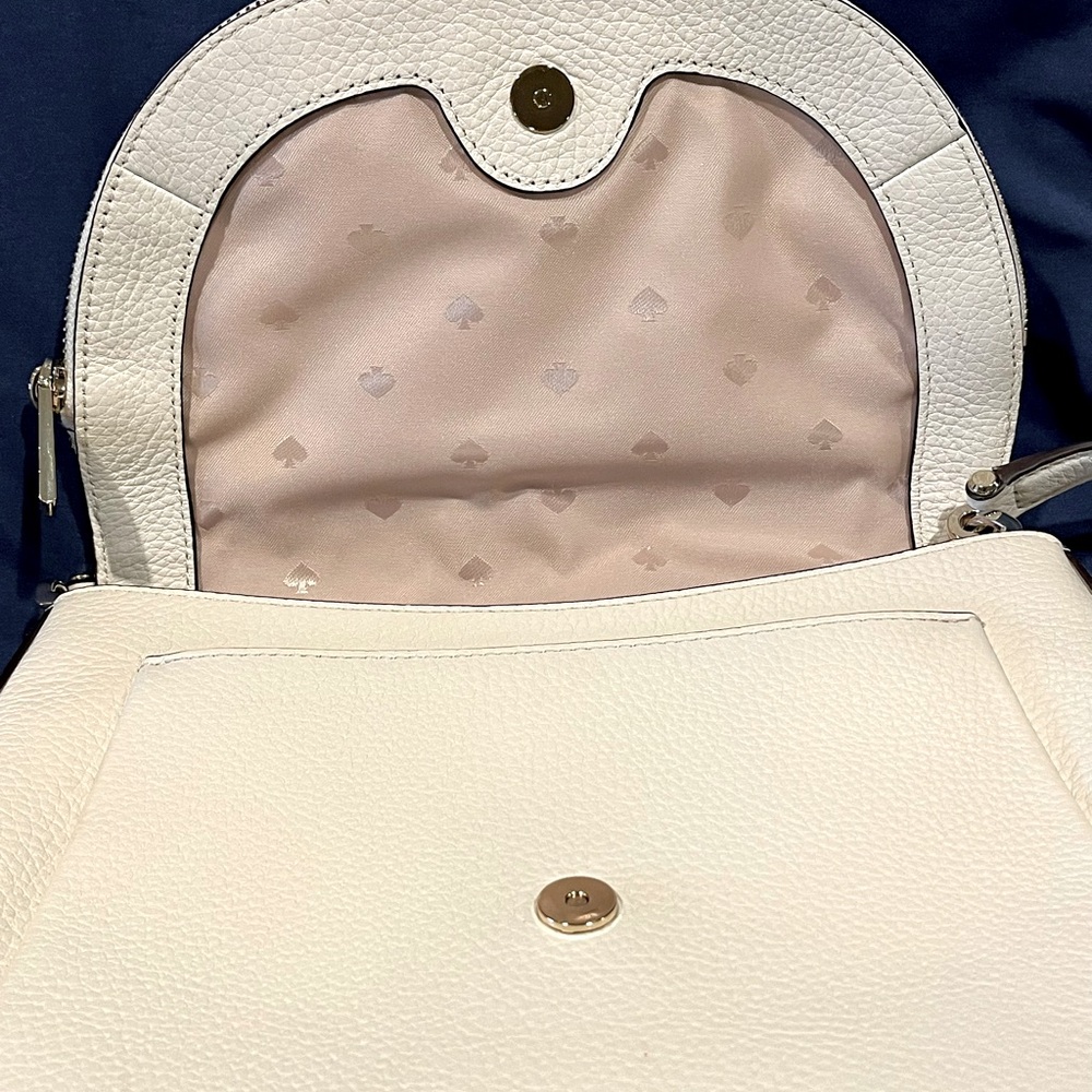 NWOT Glistening Kate Spade New York Large Saddle Bag w/ Crossbody Strap - Picture 7 of 11